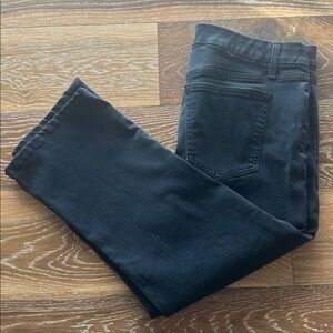 JOES JEANS “Flawless” black washed out high rise curvy bootcut jeans, size 34.